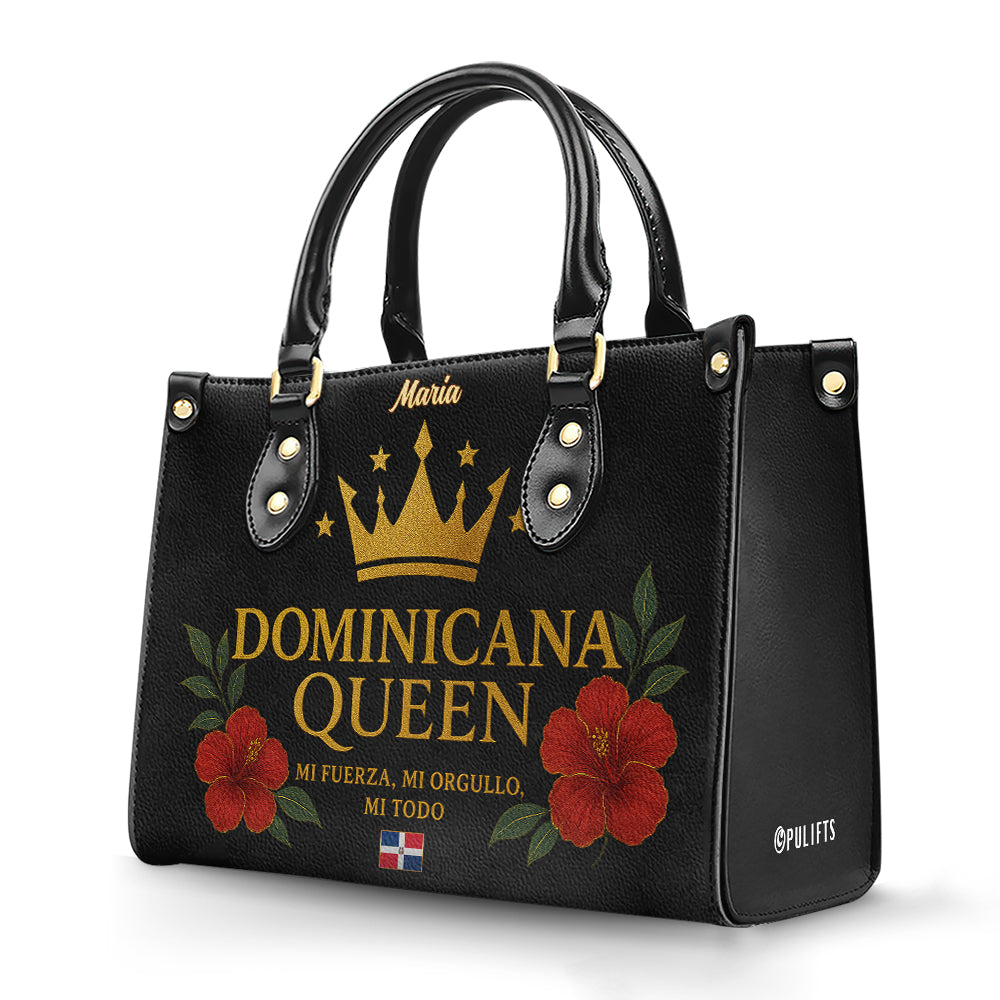 Dominicana Queen - Personalized Leather Handbag - Customize Gift For Her DOM10