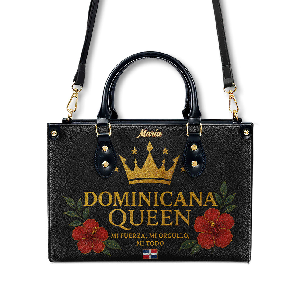 Dominicana Queen - Personalized Leather Handbag - Customize Gift For Her DOM10
