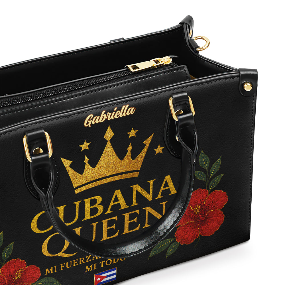 Cubana Queen - Personalized Leather Handbag - Customize Gift For Her CUB04