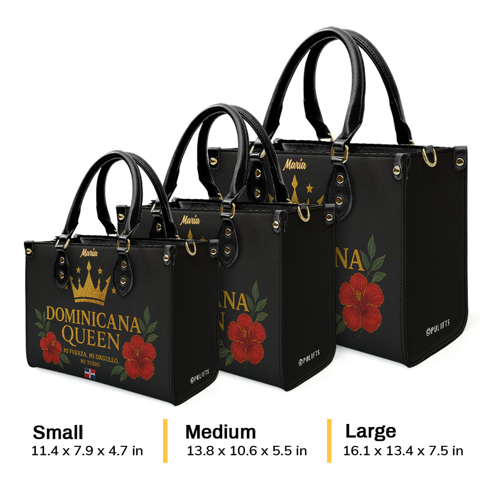 Dominicana Queen - Personalized Leather Handbag - Customize Gift For Her DOM10