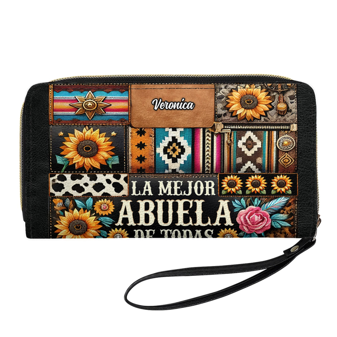 ABUELA - Personalized Leather Clutch Purse ABU01C