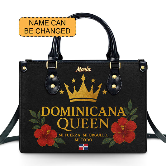 Dominicana Queen - Personalized Leather Handbag - Customize Gift For Her DOM10