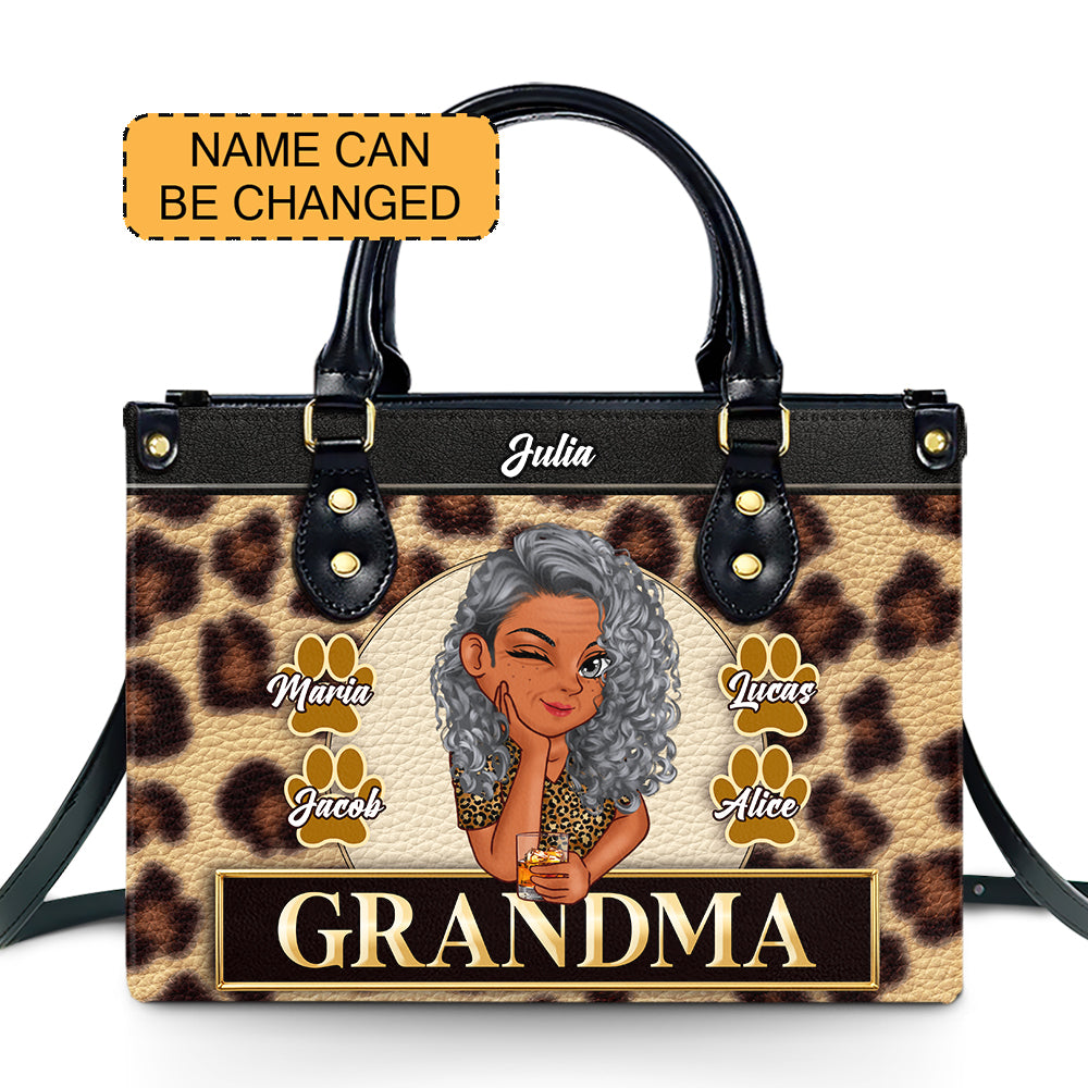 Grandma - Personalized Leather Handbag - GM03