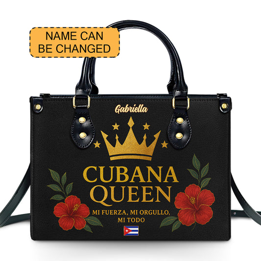 Cubana Queen - Personalized Leather Handbag - Customize Gift For Her CUB04