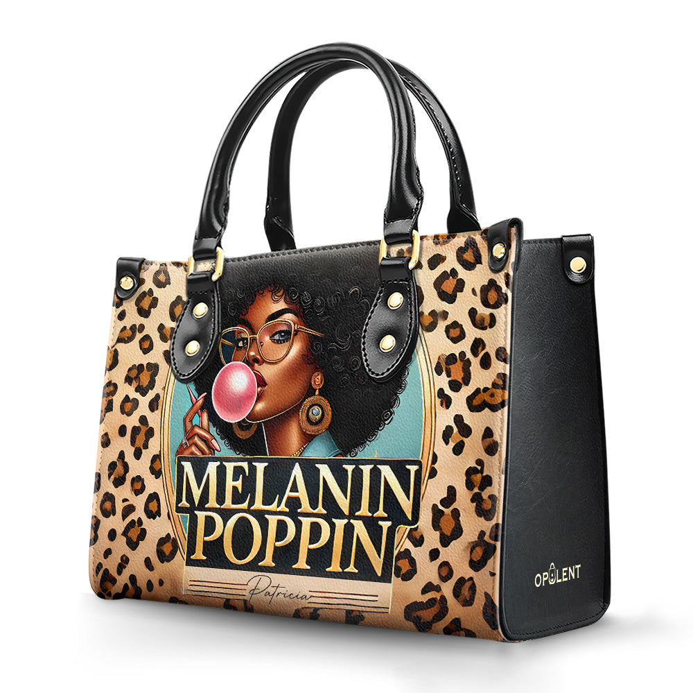 Melanin Popping - Personalized Leather Handbag BLQ14