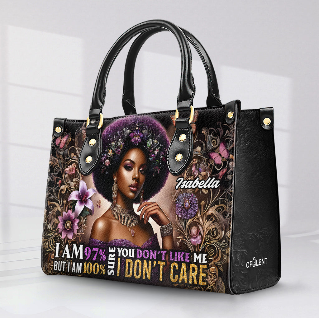 I AM 97% SURE - Personalized Leather Handbag BLQ01