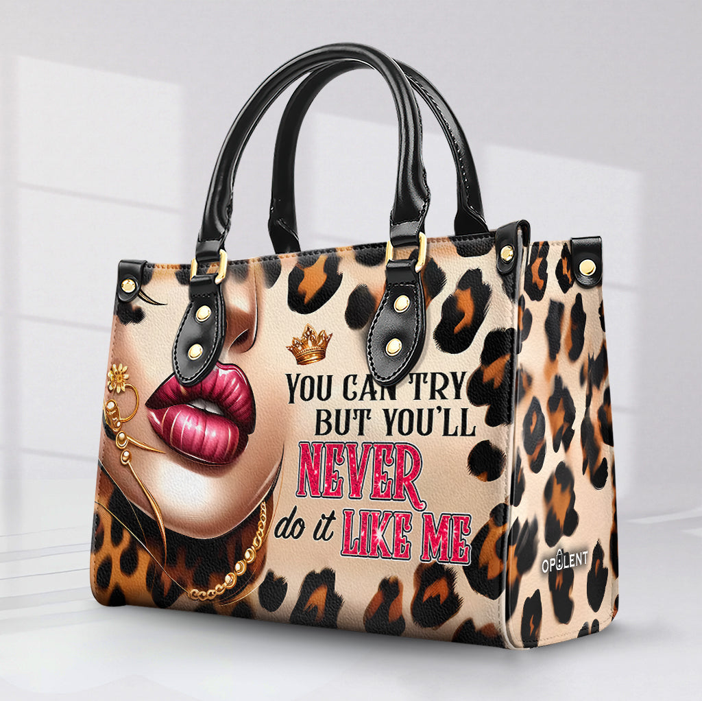 You can Try - Personalized Leather Handbag LEO04