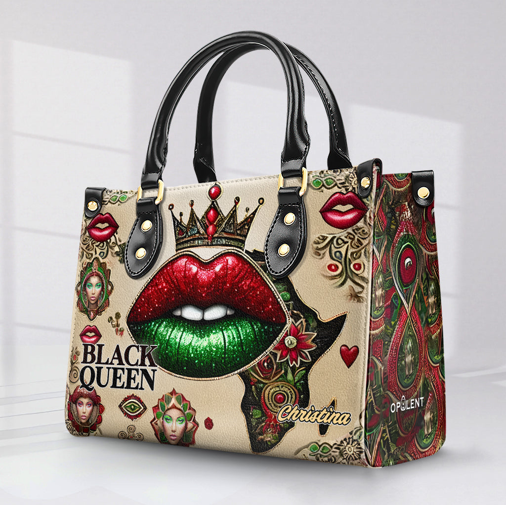 Black Queen - Personalized Leather Handbag BLQ06