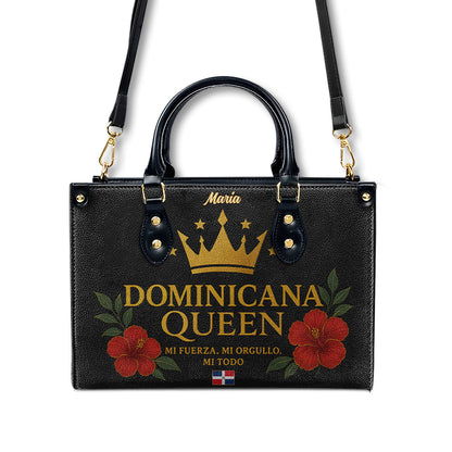 Dominicana Queen - Personalized Leather Handbag - Customize Gift For Her DOM10