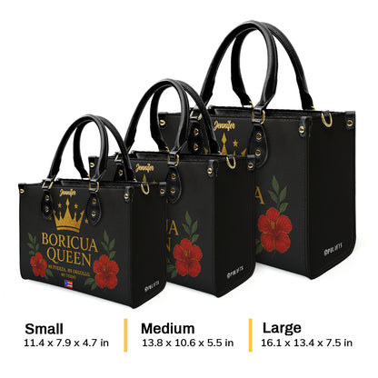 Boricua Queen - Personalized Leather Handbag - Customize Gift For Her BOR14