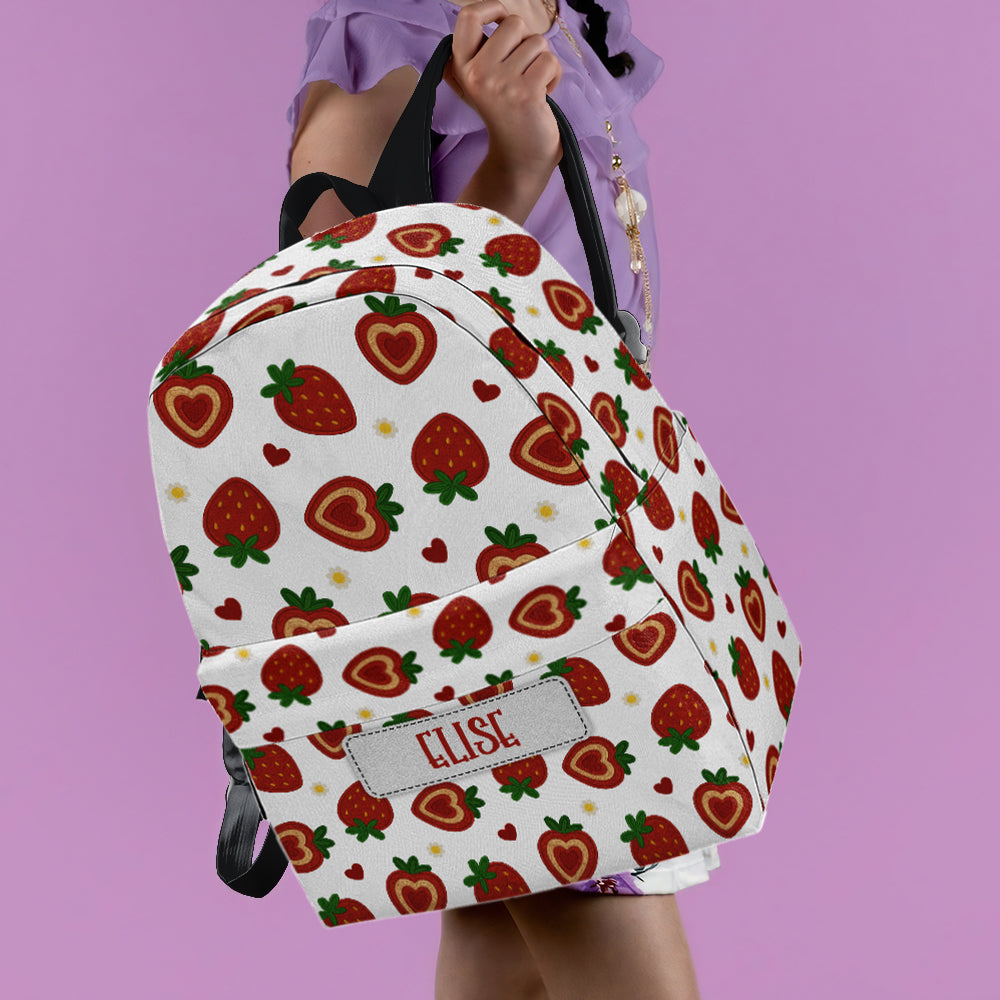 Strawberry - Custom Printed Canvas Backpack V3 - BPV315