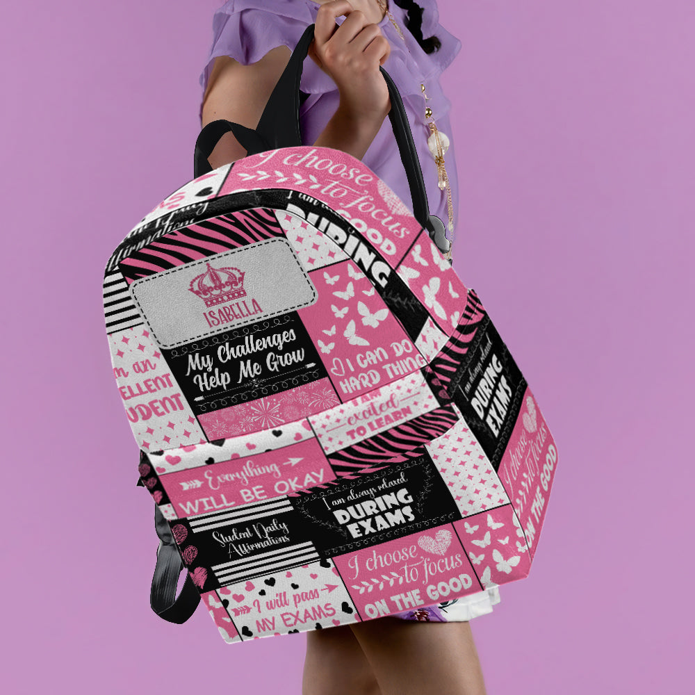 My Challenges Help Me Grow - Custom Printed Canvas Backpack V3 - BPV311