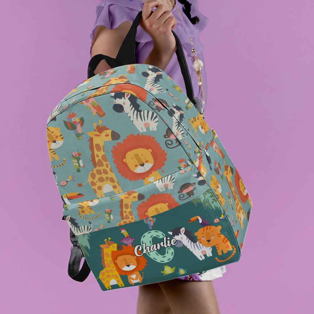 Animals Alphabet - Custom Printed Canvas Backpack V3 - BPV318