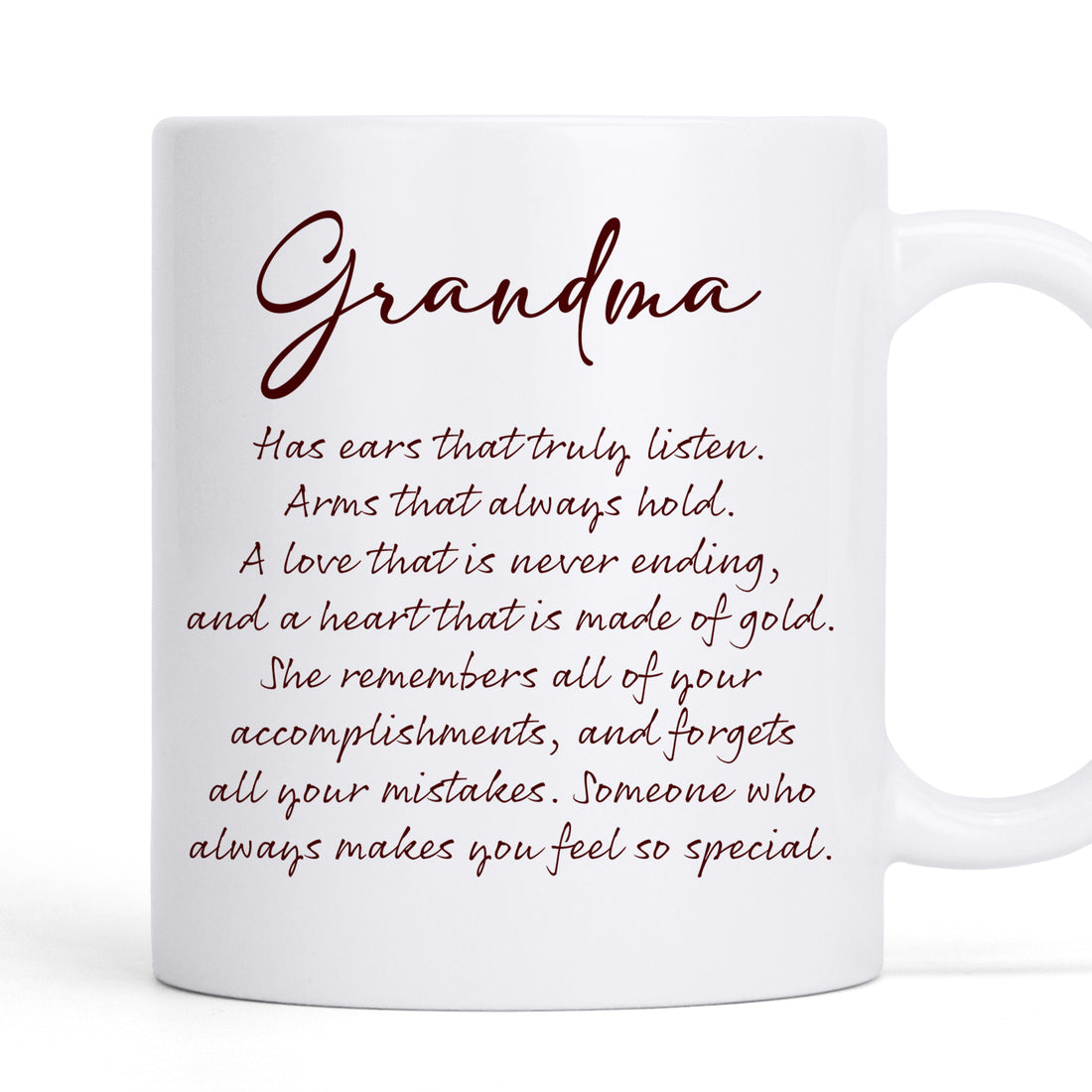 Grandma Has Ears That Truly Listen - Personalized Custom Coffee Mug MUG65