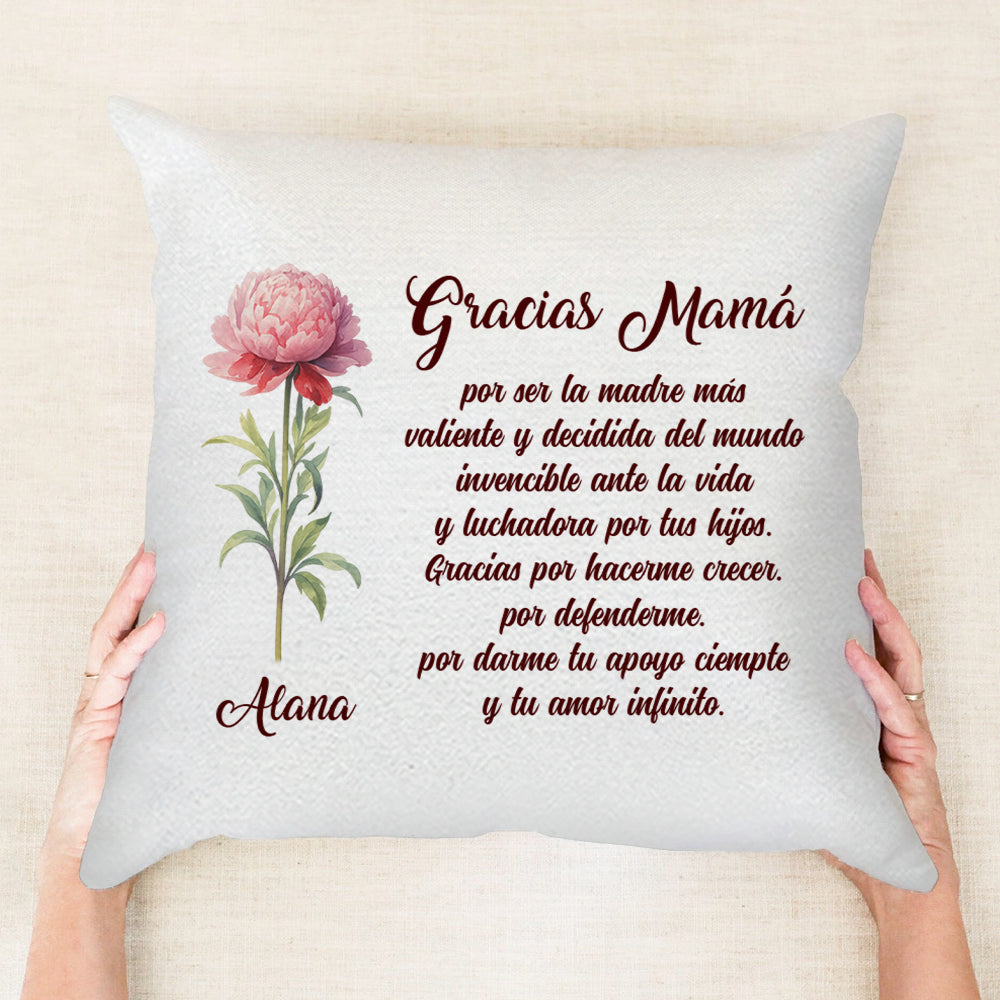 Gracias Mamá - Personalized Throw Pillow PL33