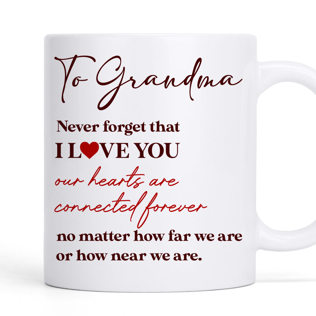 To Grandma Never Forget That I Love You - Personalized Custom Coffee Mug MUG56