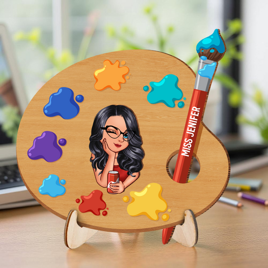 Art Teacher - 2-Layer Wooden Plaque - WP06