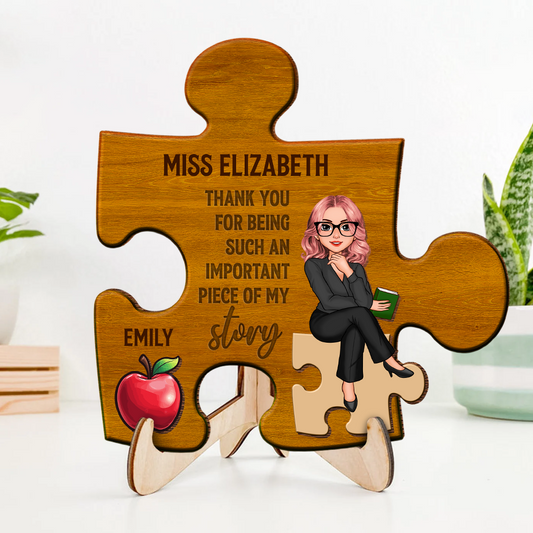 An Important Piece Of My Story - 2-Layer Wooden Plaque - WP05