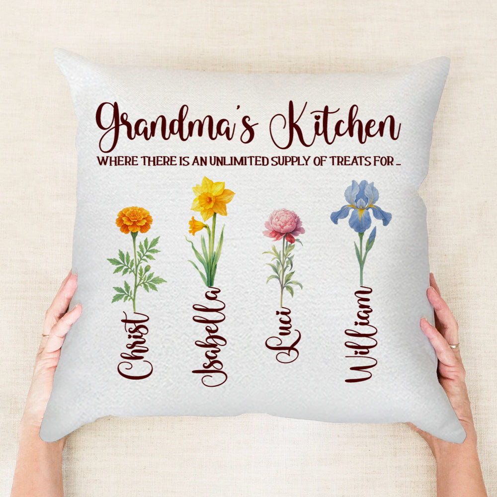 Grandma’s Kitchen - Personalized Throw Pillow PL34
