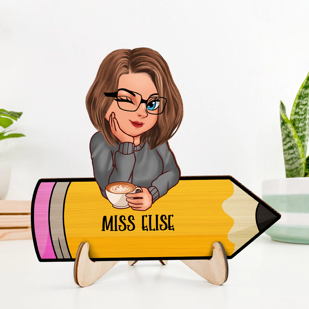 Teacher Winked - 2-Layer Wooden Plaque - WP02