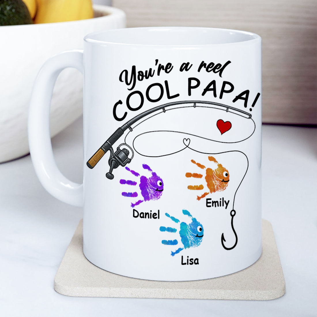 You're A Reel Cool Papa - Personalized Custom Coffee Mug MUG47