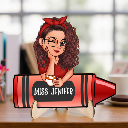 Teacher Winked - 2-Layer Wooden Plaque - WP02