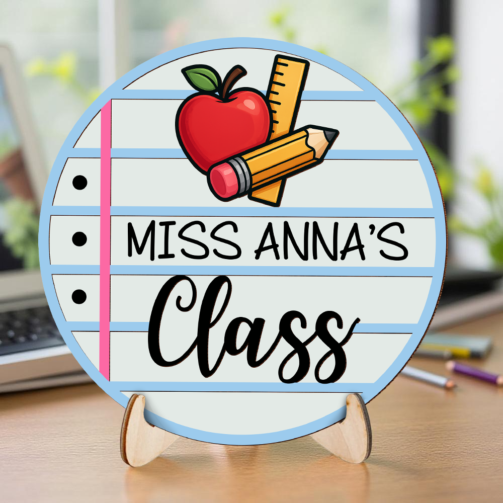Teacher's Class - 2-Layer Wooden Plaque - WP12