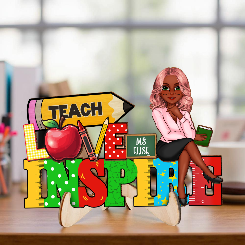 Teach Love Inspire - 2-Layer Wooden Plaque - WP03