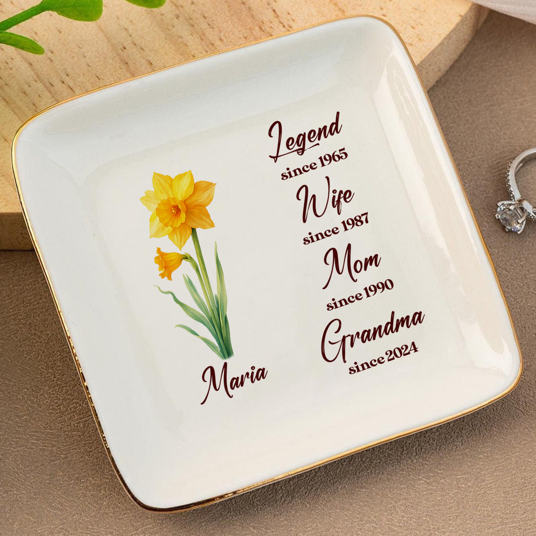 Grandma’s Legacy - Personalized Ceramic Ring Dish - RD20