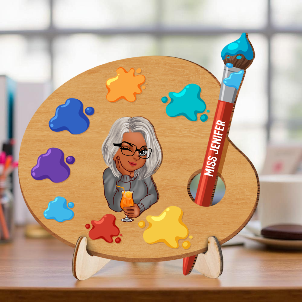 Art Teacher - 2-Layer Wooden Plaque - WP06
