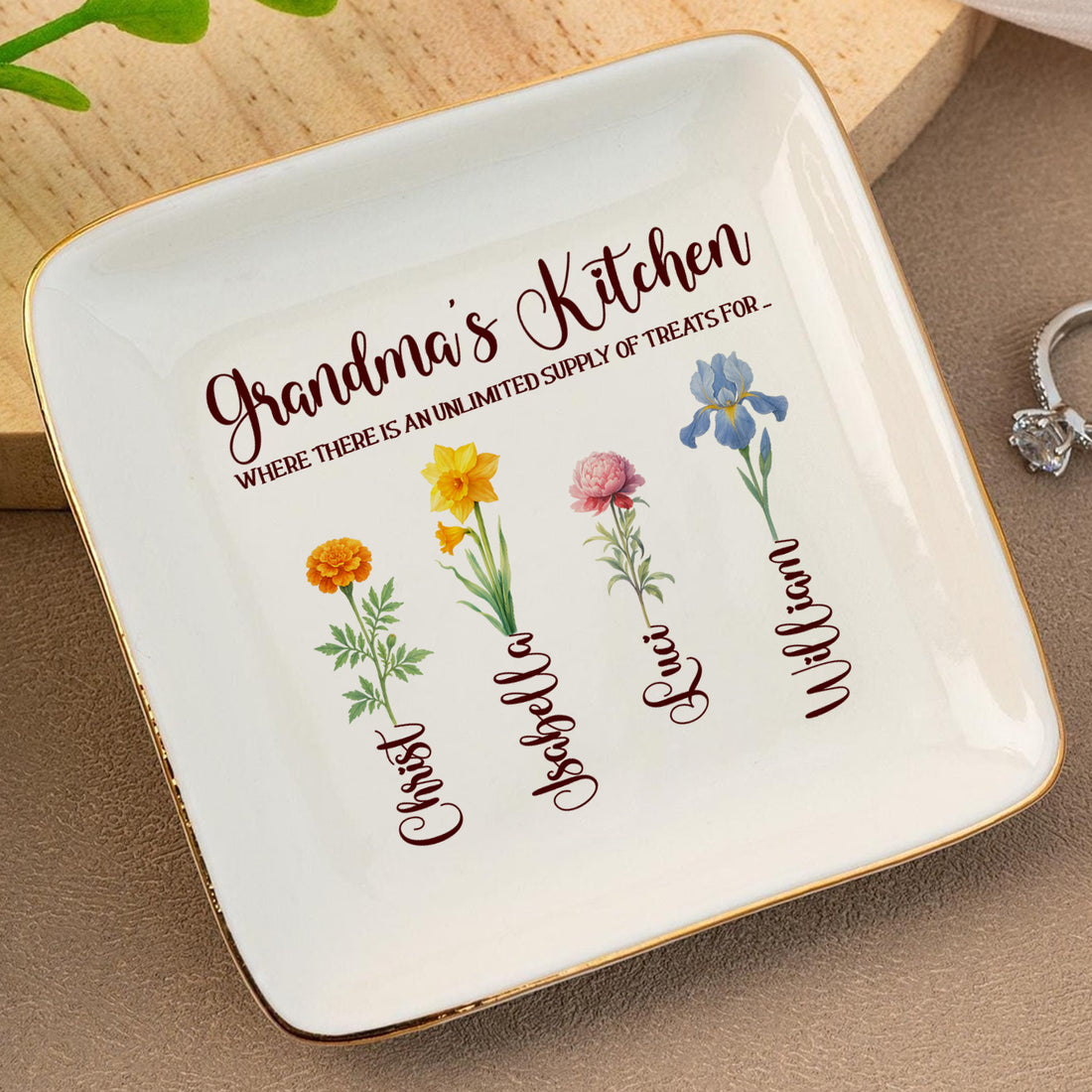 Grandma’s Kitchen - Personalized Ceramic Ring Dish - RD24