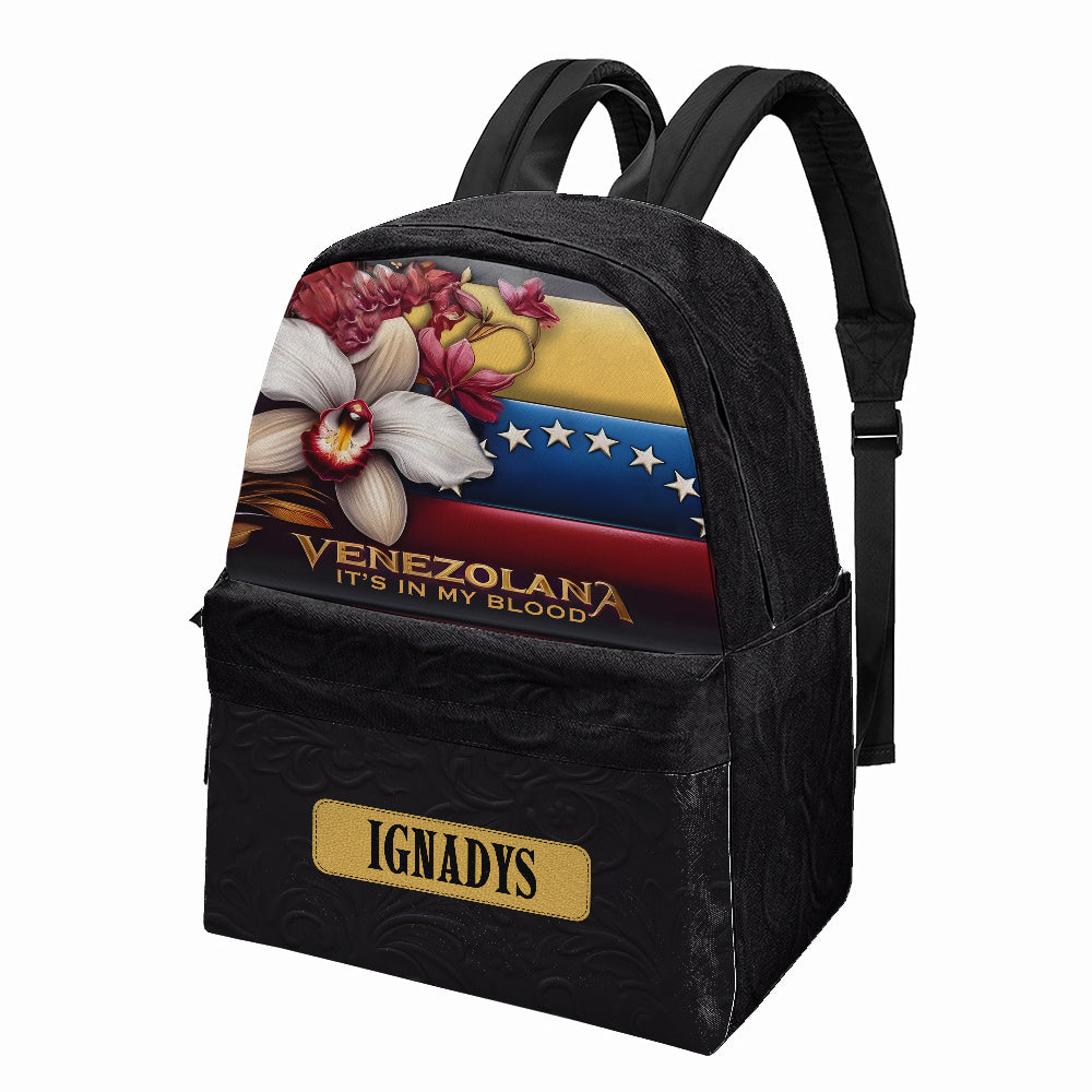 Venezolana It's in my blood - Custom Printed Canvas Backpack V3 - BPVEN01V3