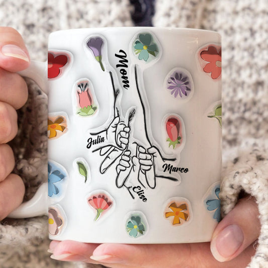 Woman's Hand 3D effect - Personalized Custom Coffee Mug MUG01