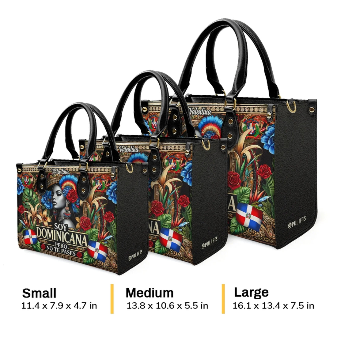 Soy Dominicana Personalized Leather Handbag For Grandma