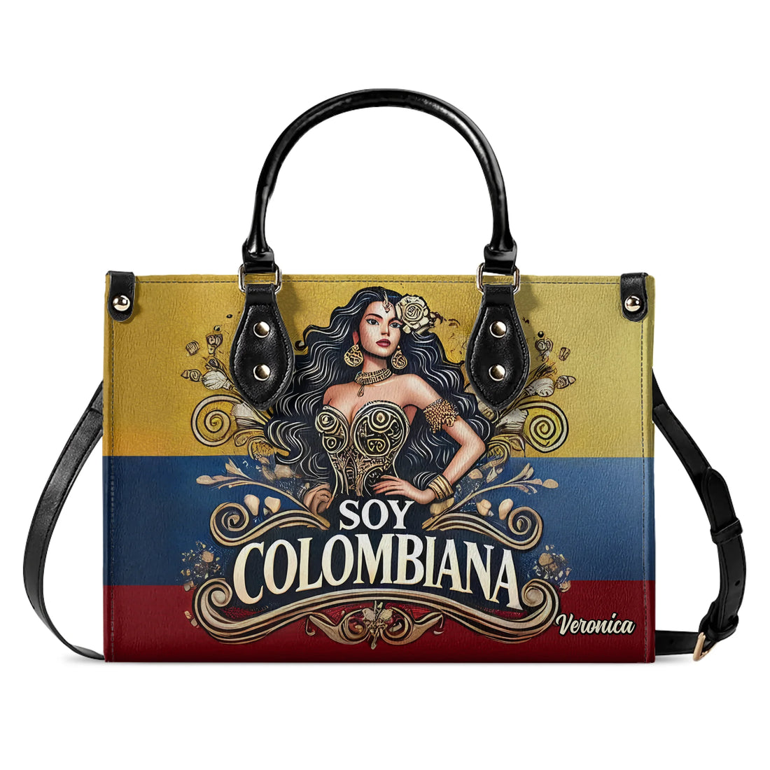 Soy Colombiana - Personalized Leather Handbag COL02