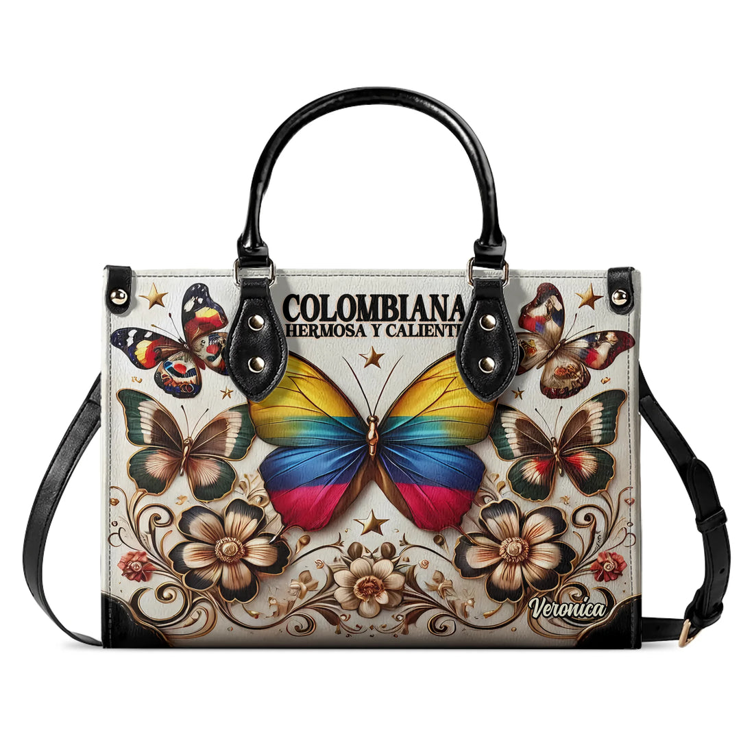 Colombiana Hermosa y Caliente - Personalized Leather Handbag COL05