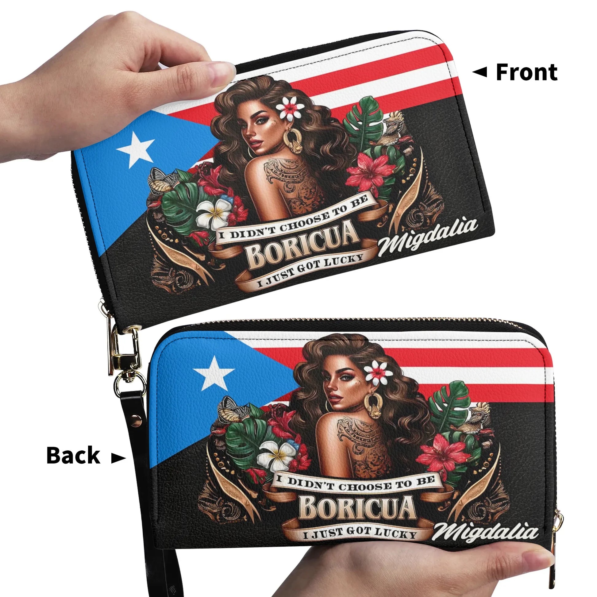 Puerto Rican Heritage Personalized Wallet