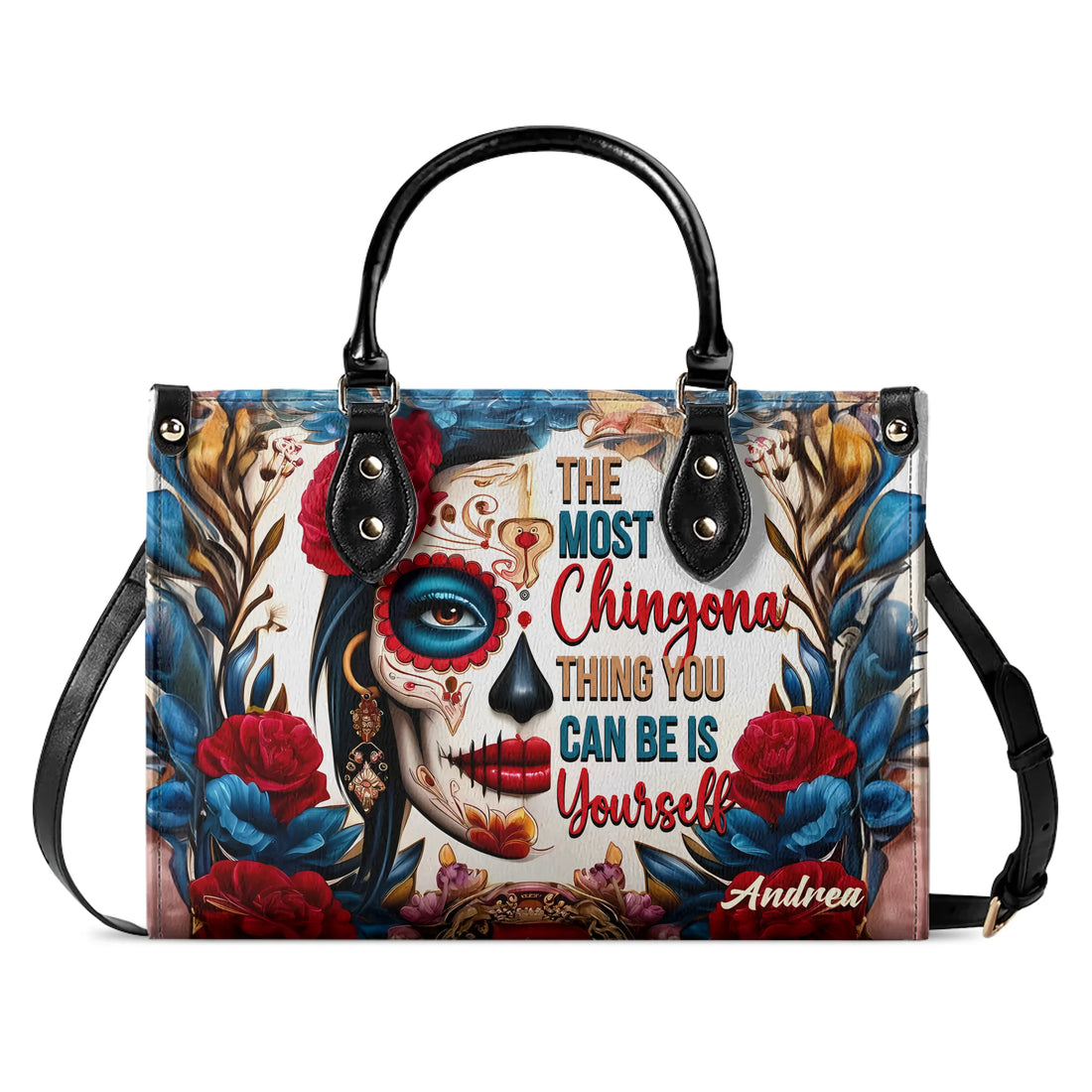 Chingona - Personalized Leather Handbag LAT06