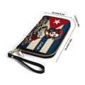 Leather Wristlet Purse For Cuban Grandma