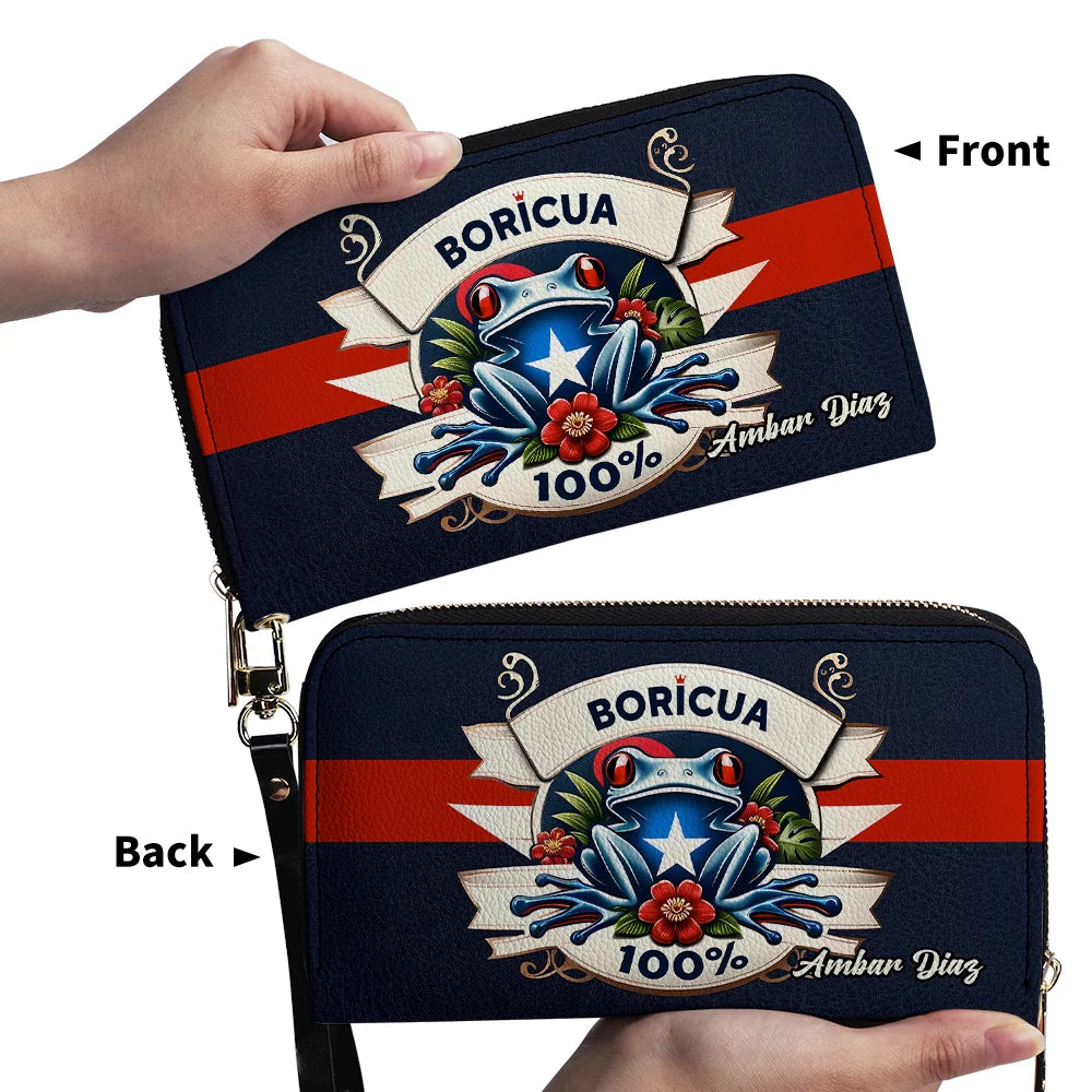 Puerto Rican Pride Personalized Clutch Wallet