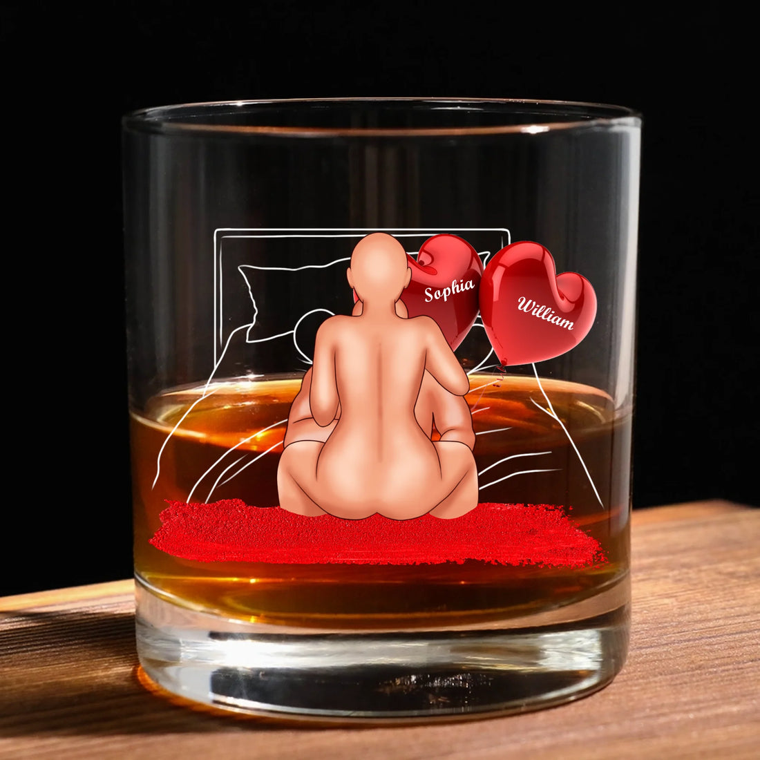 I Promise To Always Be By Your Side - Round Whiskey Glass GL05