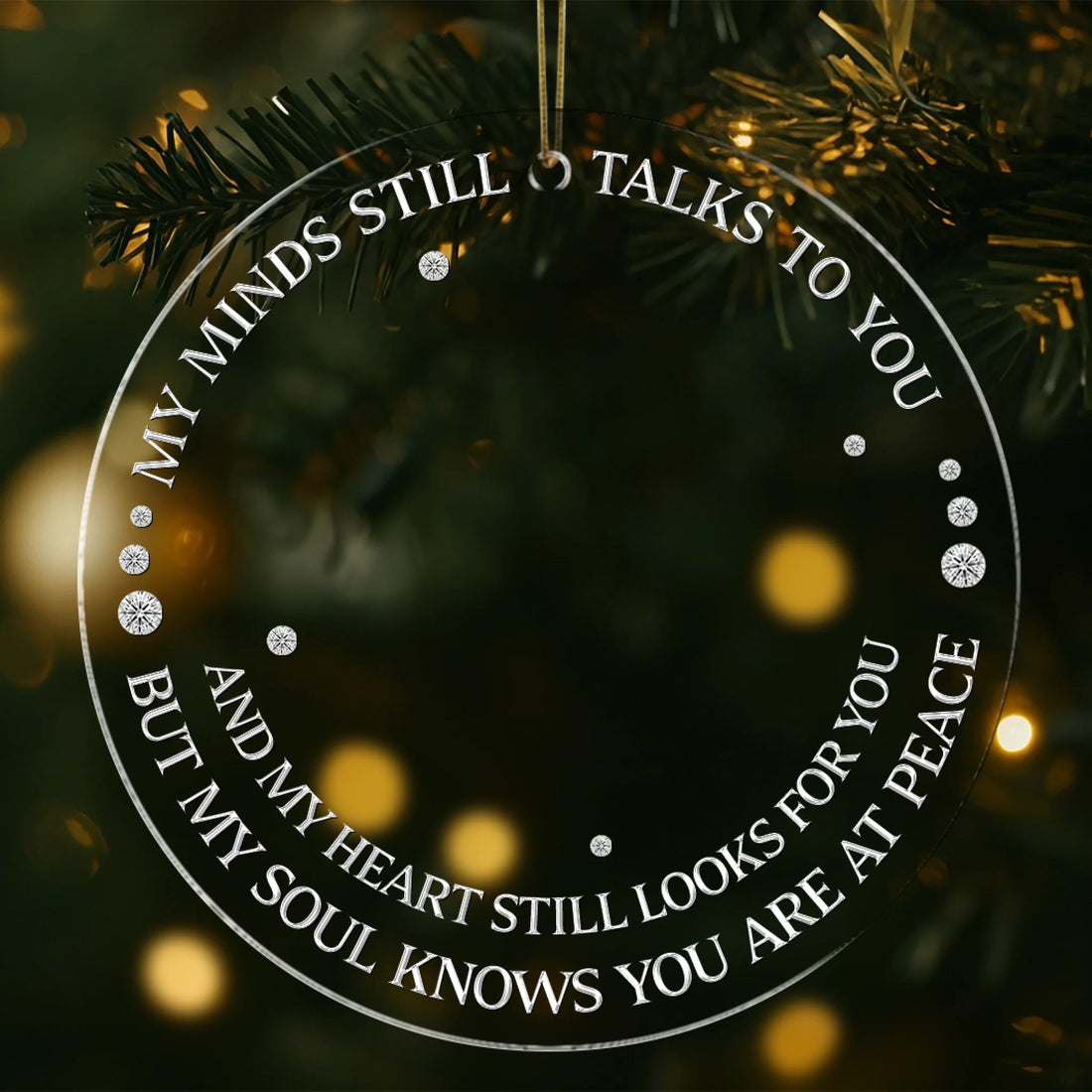 My Soul Knows You Are At Peace - Personalized Custom Acrylic Ornament AO07