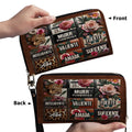 Personalized Latina Leather Clutch Wallet