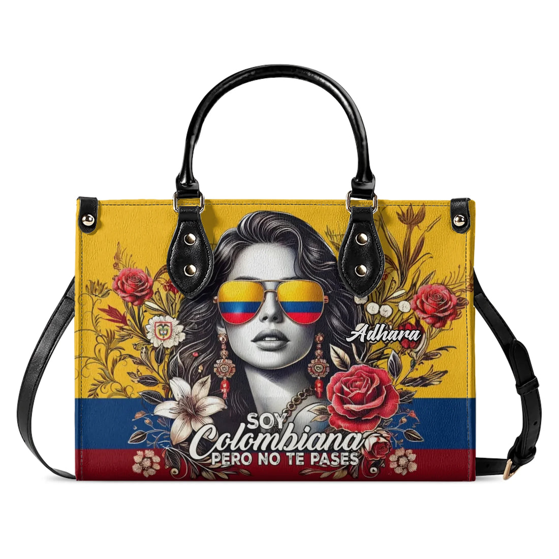 Soy Colombiana - Personalized Leather Handbag COL06