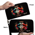 Personalized Peruvian Leather Clutch Purse