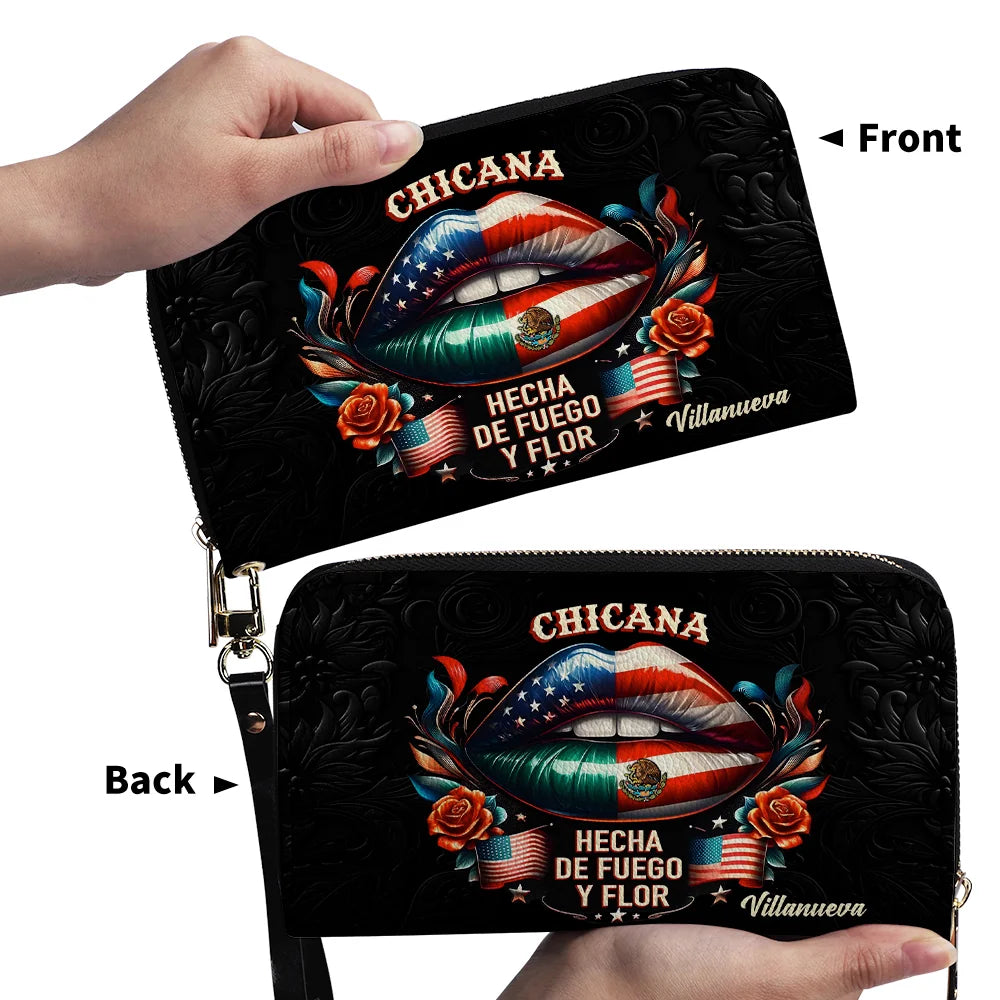 Personalized Chicana Wristlet Wallet Gift