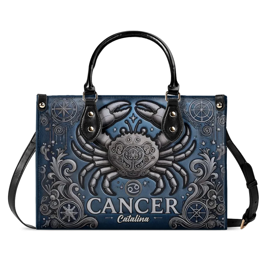 Cancer Zodiac - Personalized Leather Handbag ZOD03