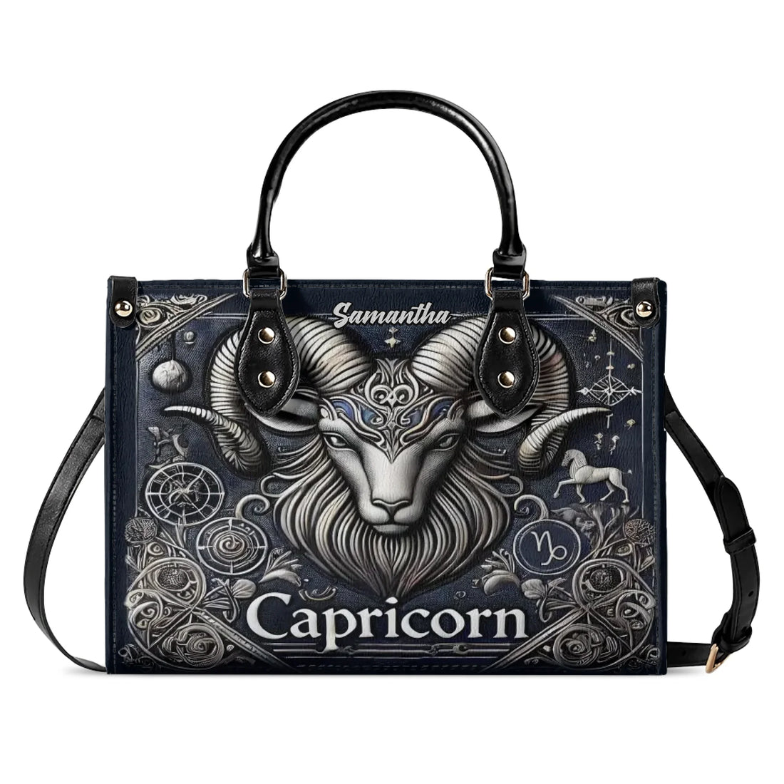 Capricorn Zodiac - Personalized Leather Handbag ZOD04