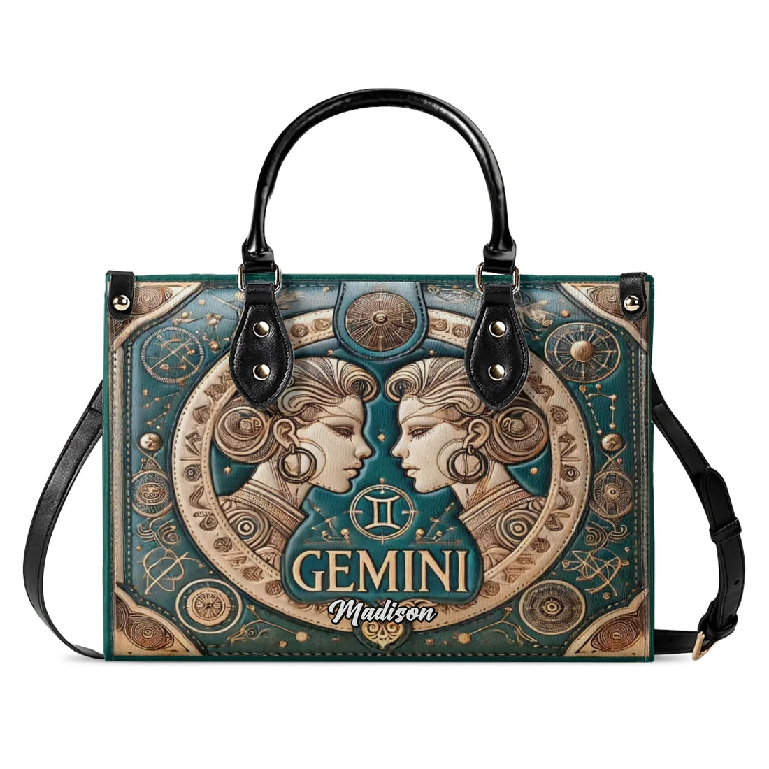 Gemini Zodiac - Personalized Leather Handbag ZOD05
