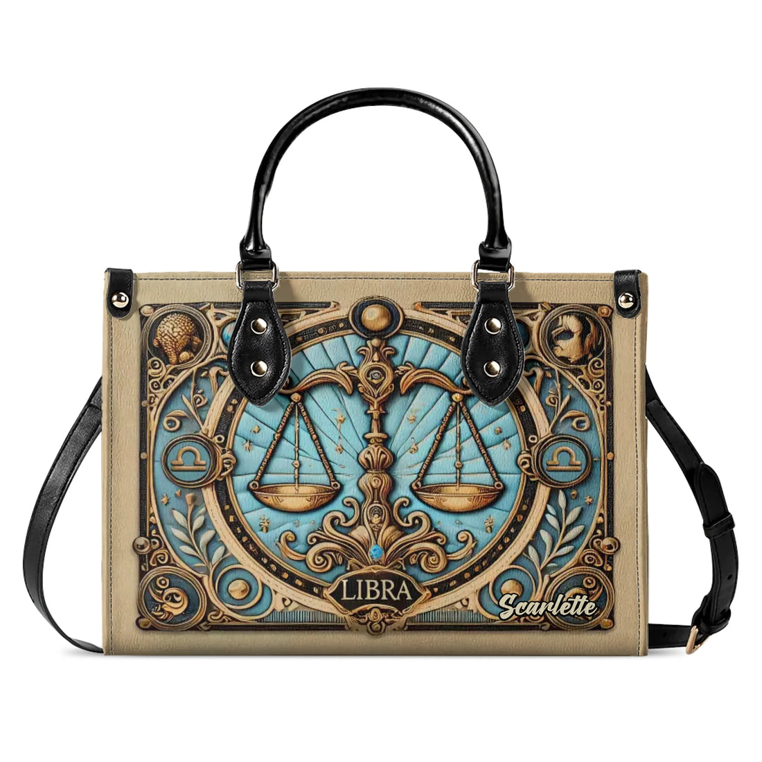 Libra Zodiac - Personalized Leather Handbag ZOD07